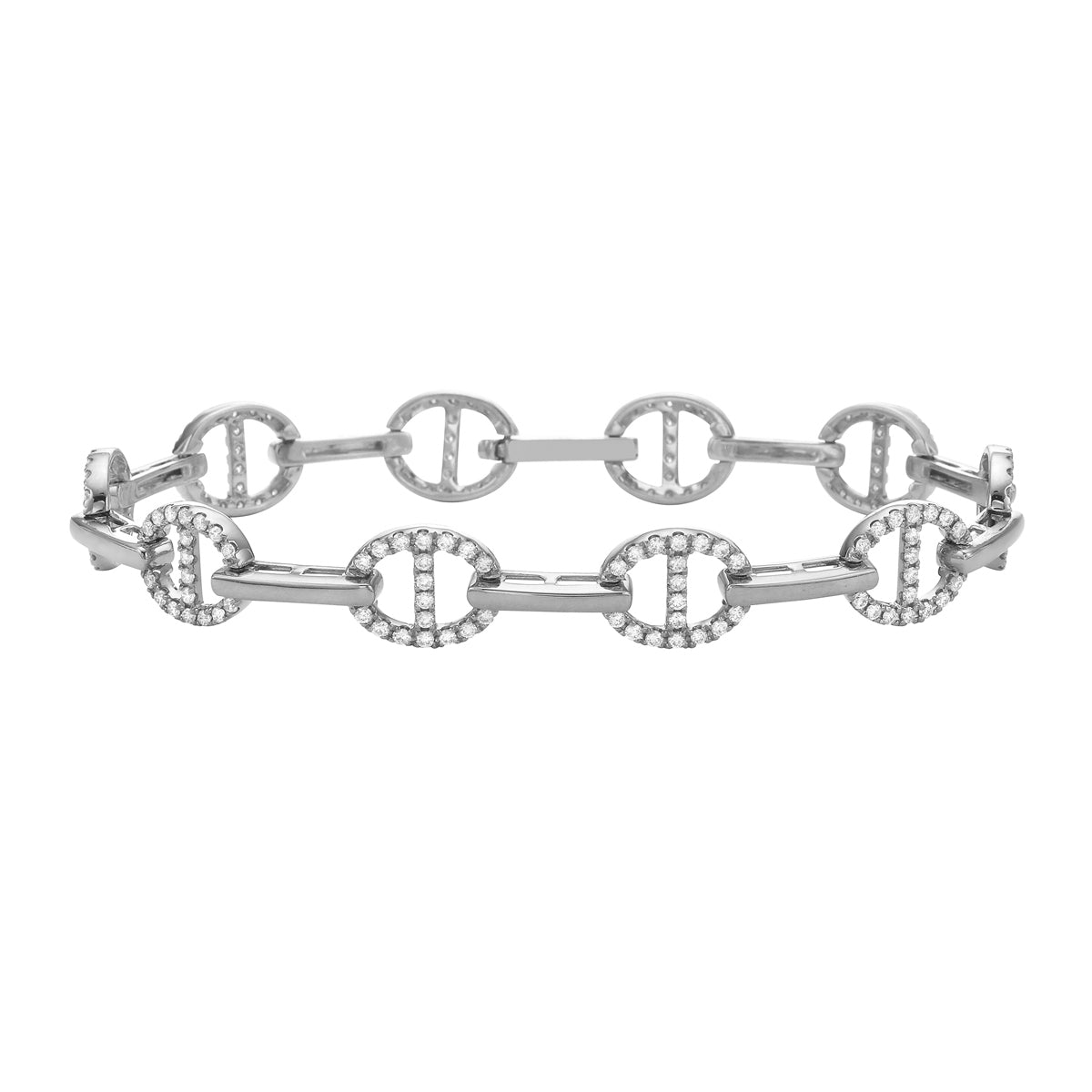 18K White Gold Diamond Bracelet, 1.17ct