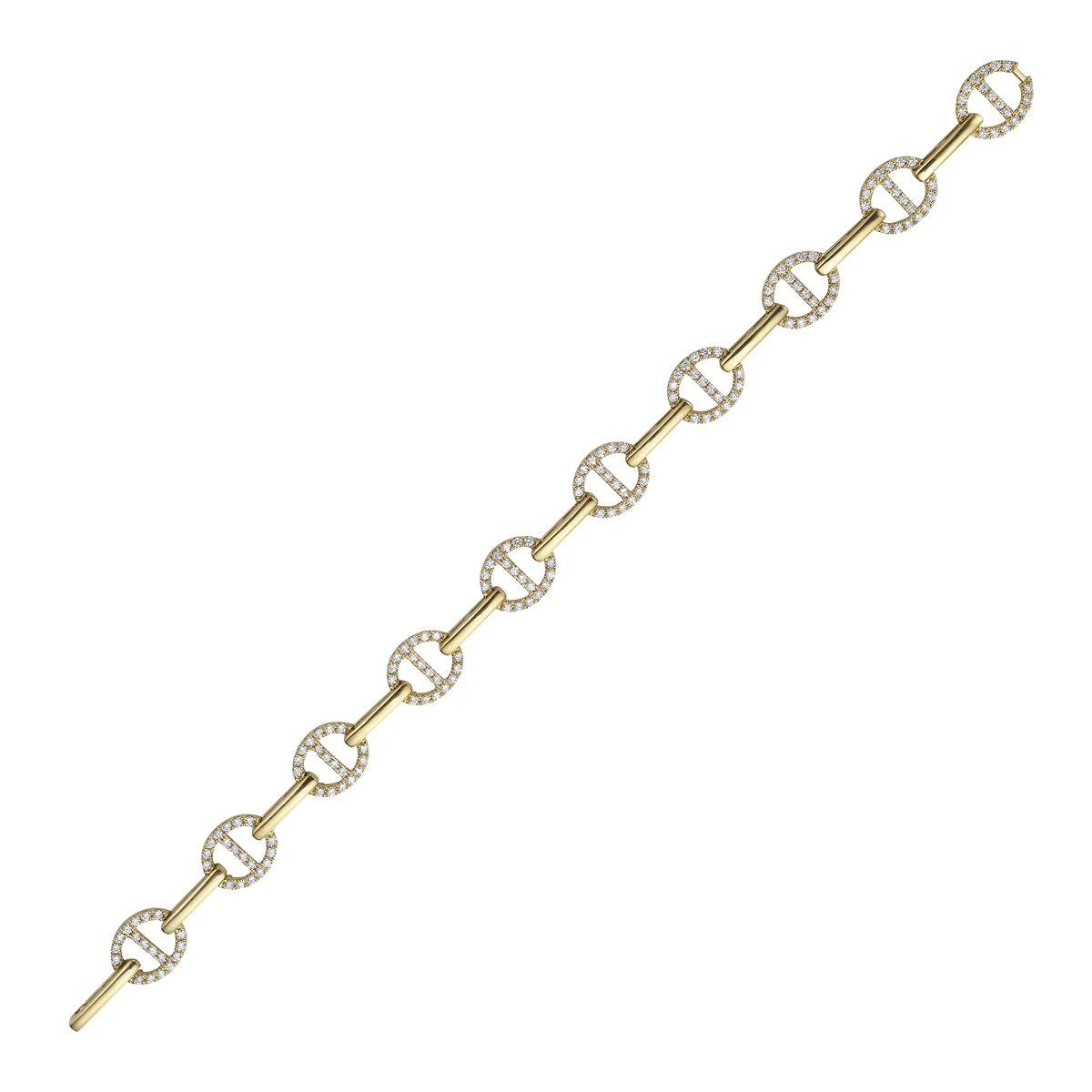 18K Yellow Gold Diamond Bracelet, 1.17ct