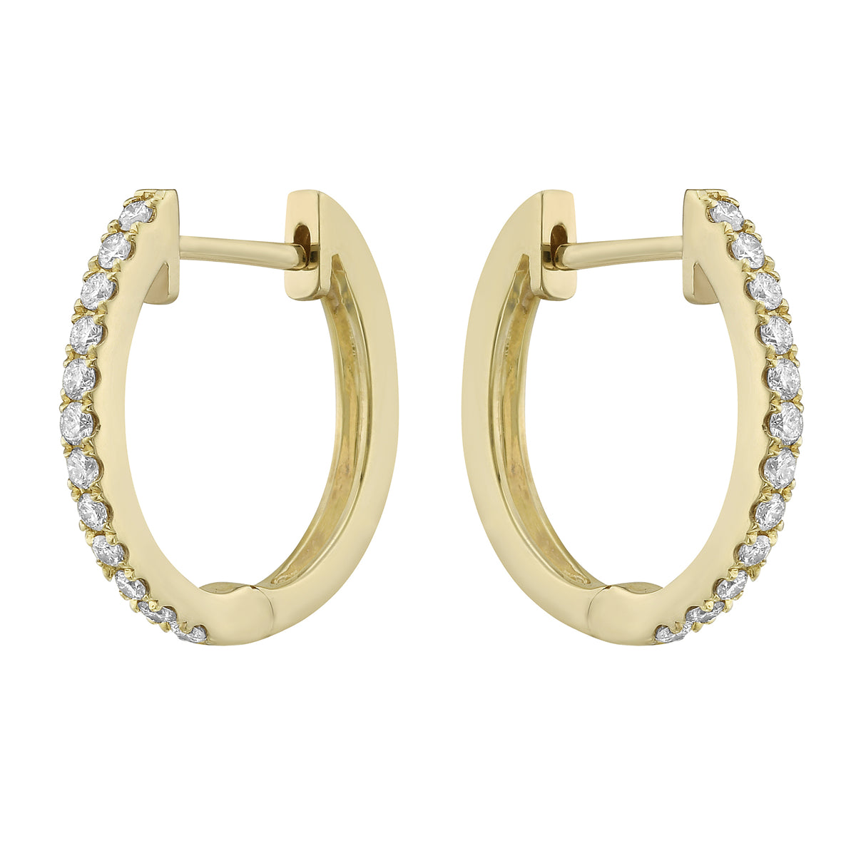 14K Yellow Gold Classic Huggie Earring, 0.26ct