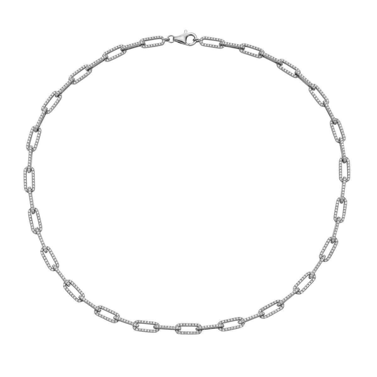 14K White Gold Diamond Necklace, 1.94ct