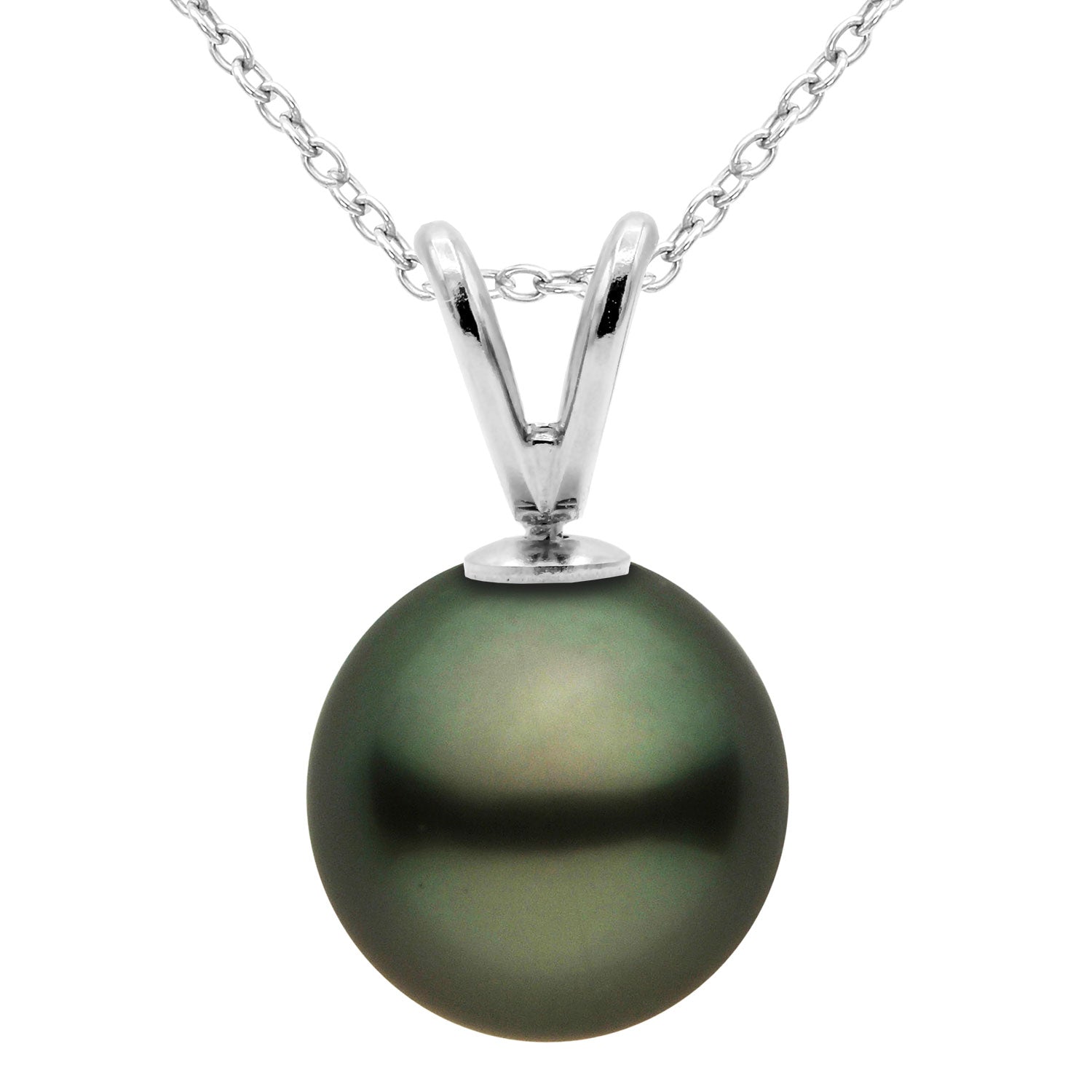 Tahitian Pearl 10-11mm Pendant with Diamond Rabbit Ears
