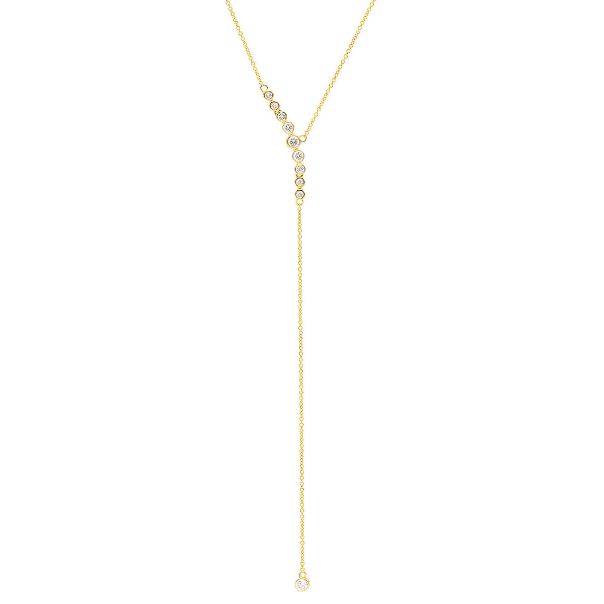 14K Yellow Gold Diamond Pendant, 0.5ct
