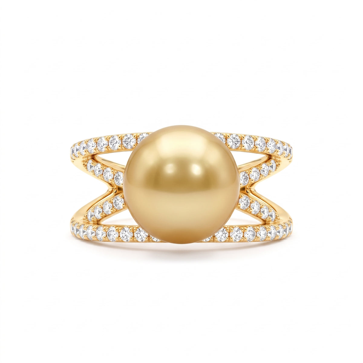 14K Yellow Gold Golden Pearl Ring