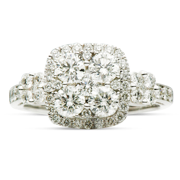 14K White Gold Diamond Ring, 0.57ct