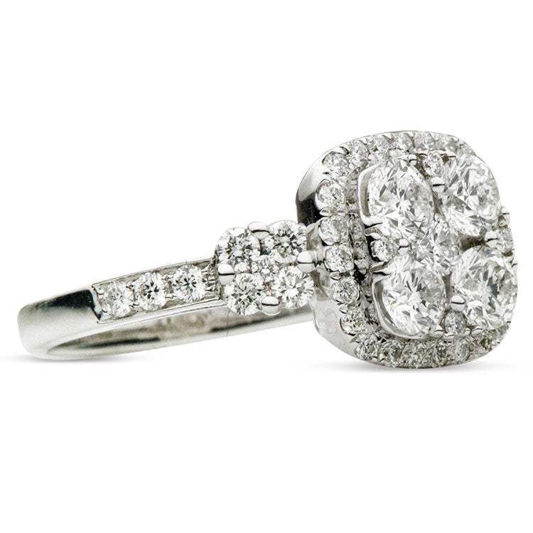 14K White Gold Diamond Ring, 0.57ct