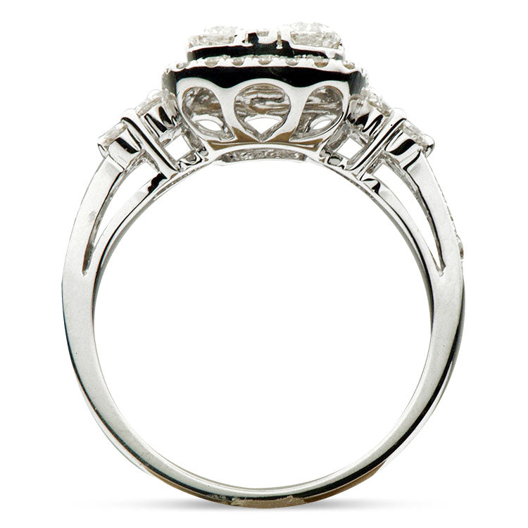 14K White Gold Diamond Ring, 0.57ct