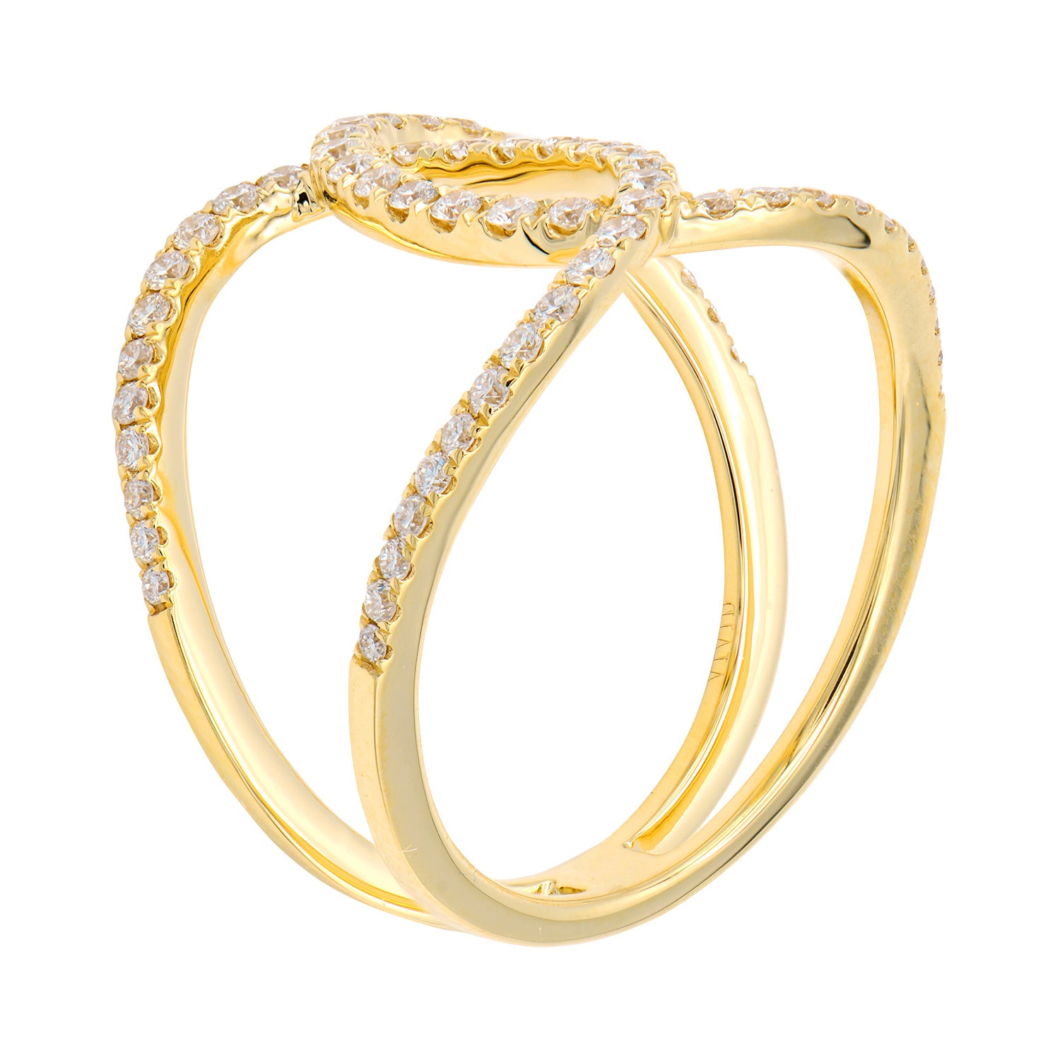 14K Yellow Gold Overlay Ring, 0.5ct