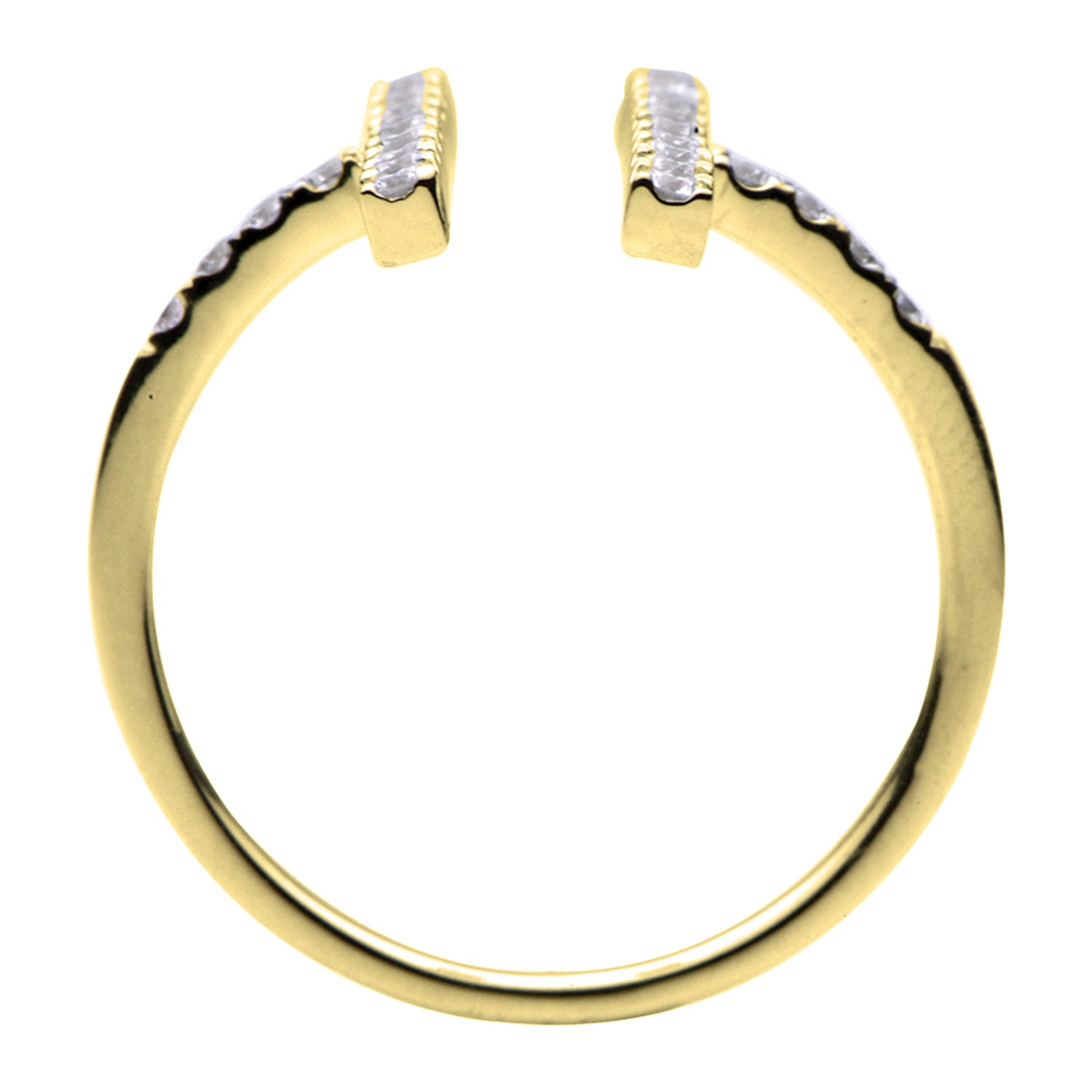 14K Yellow Gold Open Bar Ring, 0.39ct
