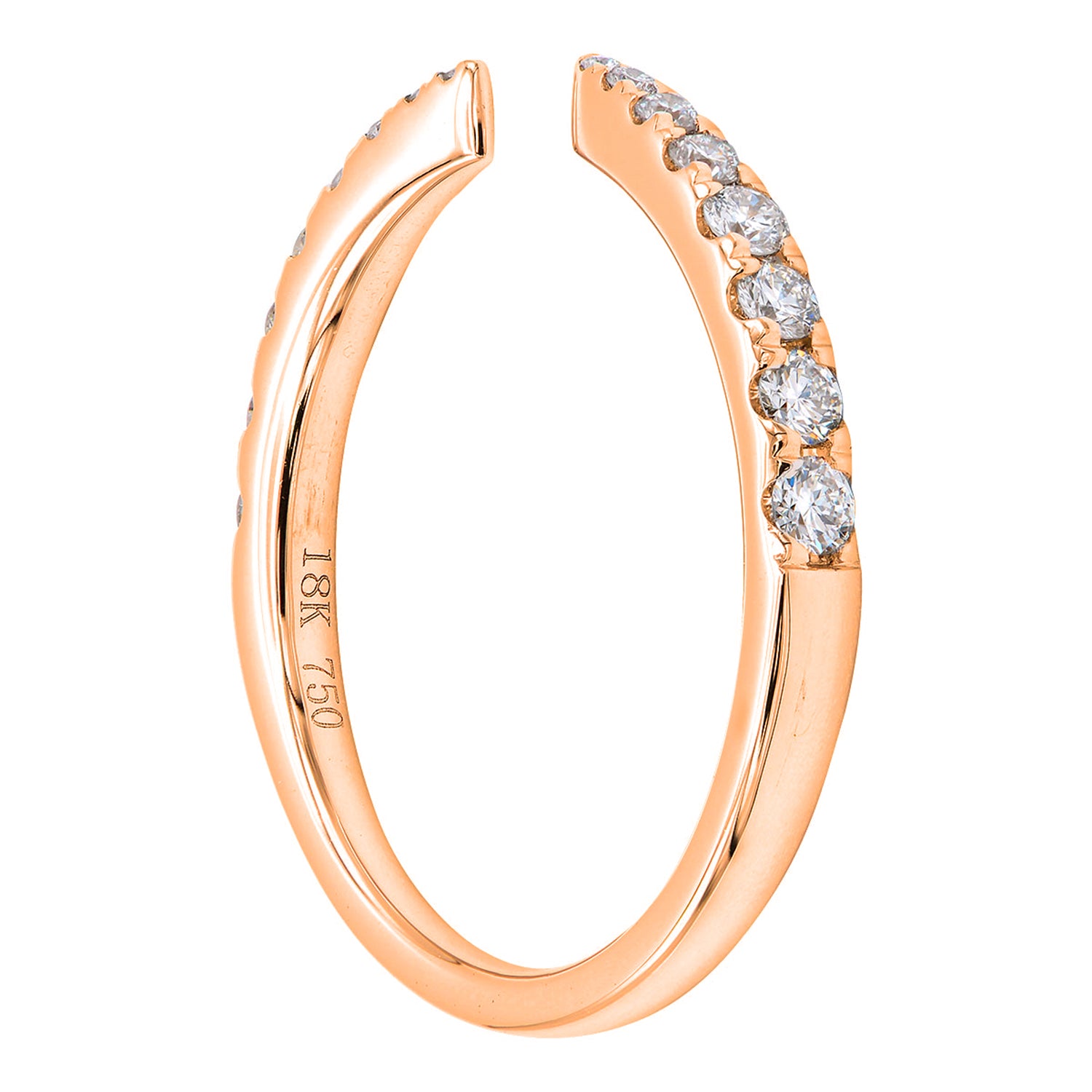 14K Rose Gold Claw Ring, 0.32ct
