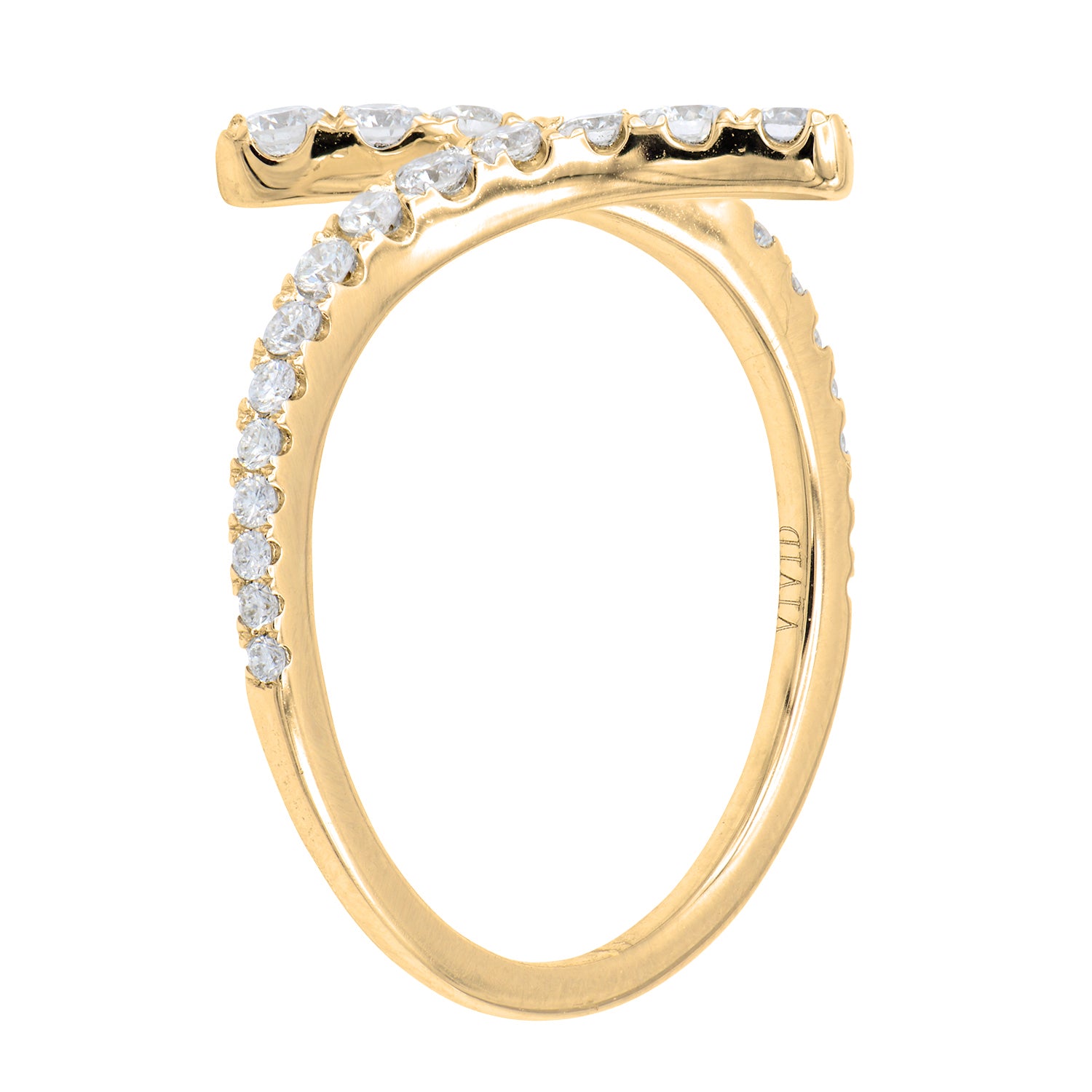 14K Yellow Gold Bypass Ring, 0.45ct