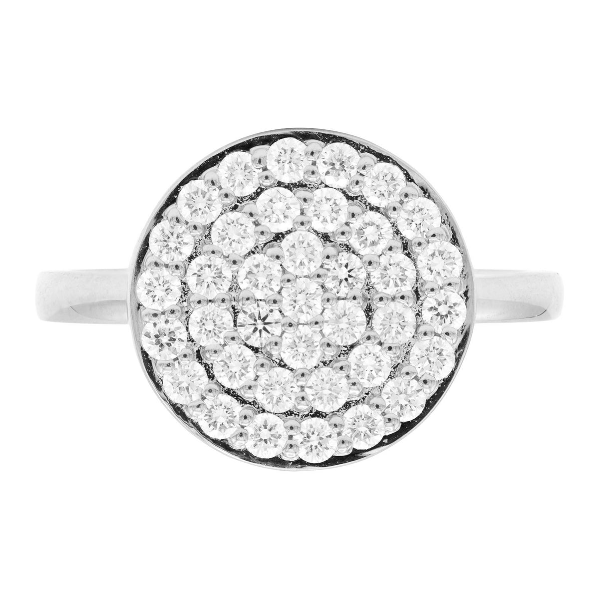14K White Gold Diamond Ring, 0.63ct