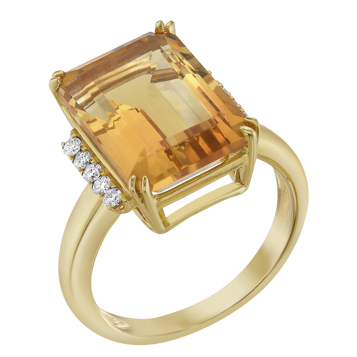 14K Yellow Gold Citrine Ring, 7.16ct
