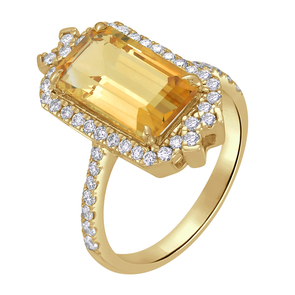 14K Yellow Gold Citrine Ring, 3.05ct