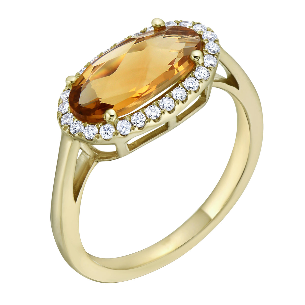 14K Yellow Gold Citrine Ring, 1.73ct