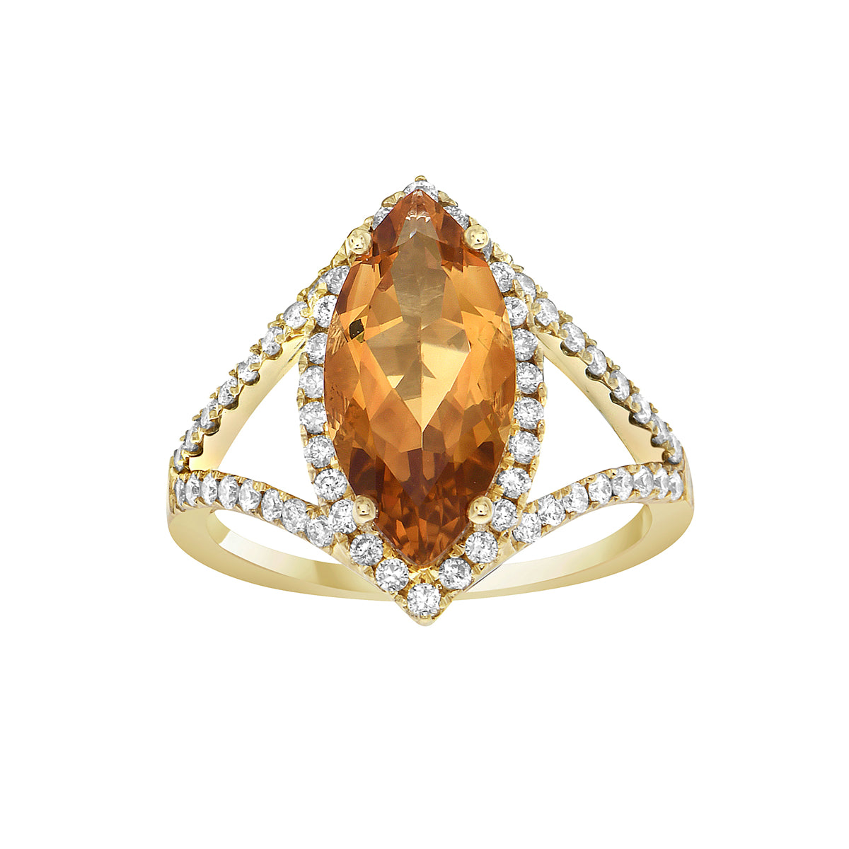 14K Yellow Gold Citrine Ring, 4.54ct