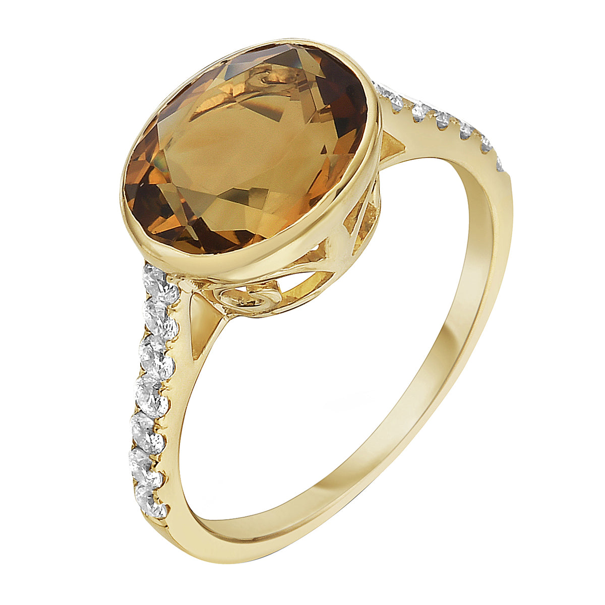 14K Yellow Gold Citrine Ring, 2.66ct