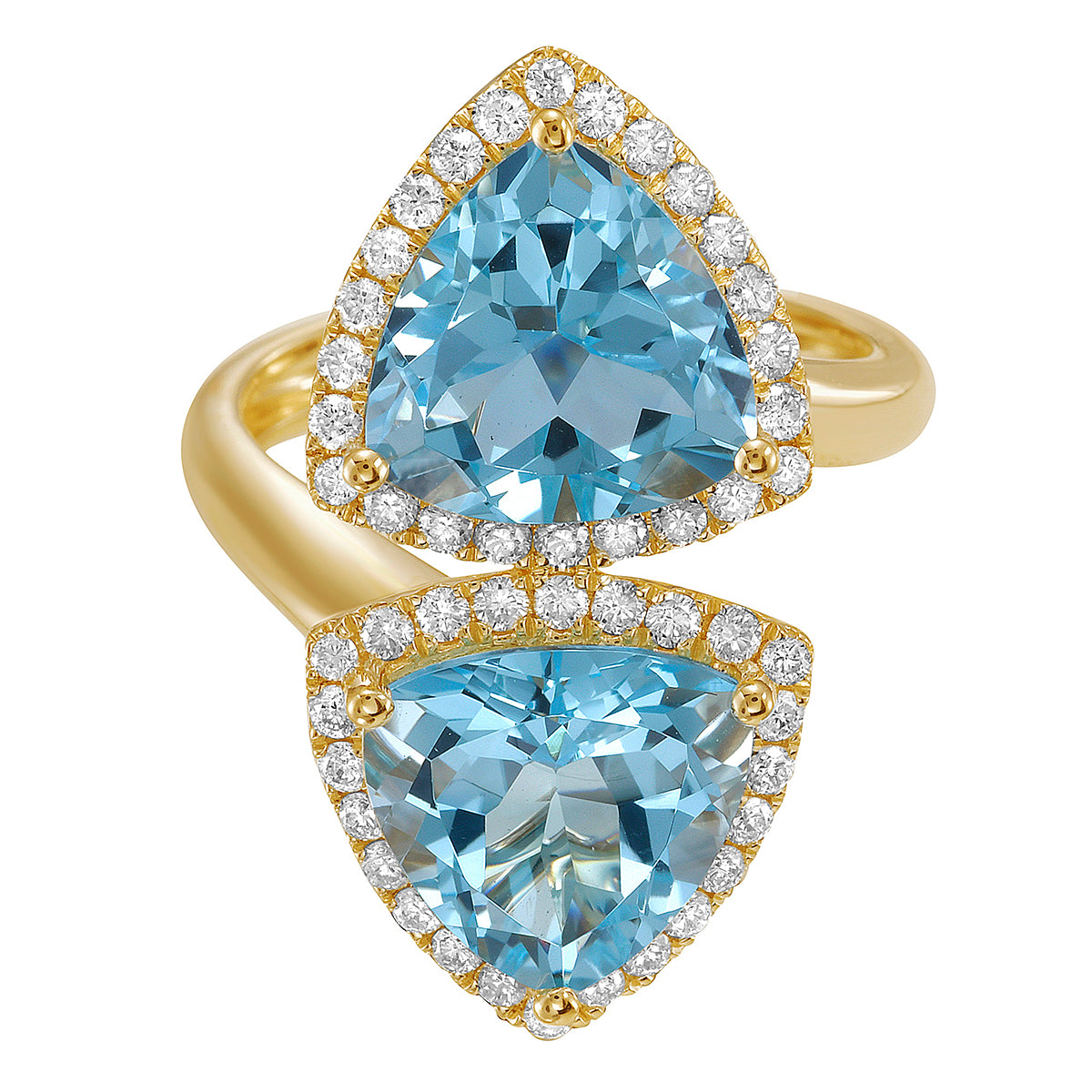 14K Yellow Gold Sky Blue Topaz Ring, 8.17ct