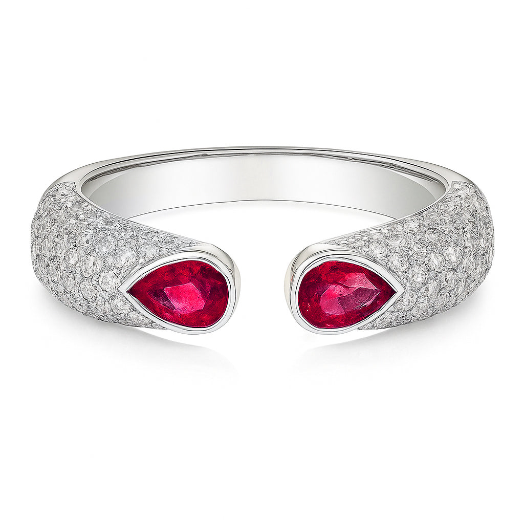 18K White Gold Ruby Ring, 1.16ct