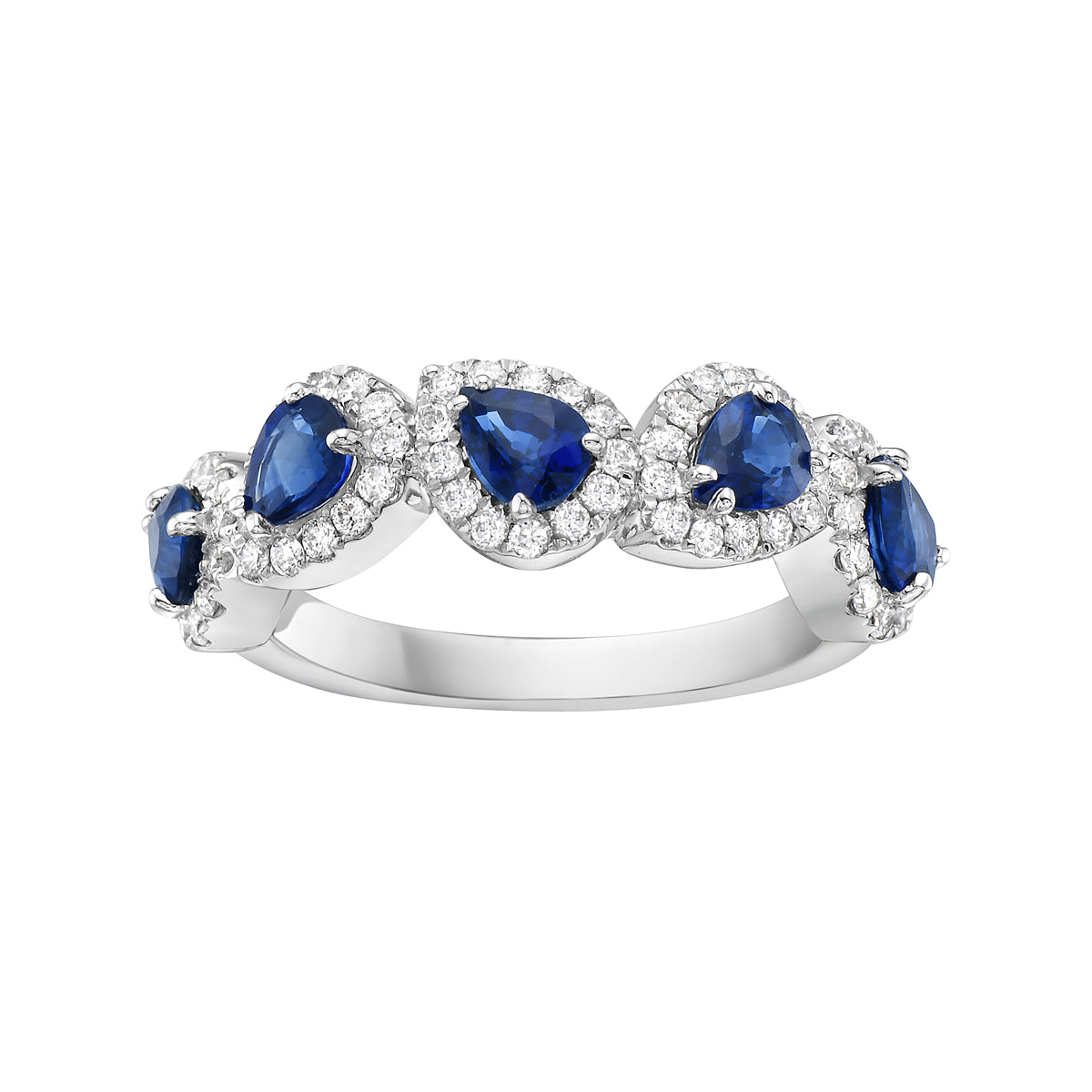 18K White Gold Blue Sapphire Ring, 1.48ct