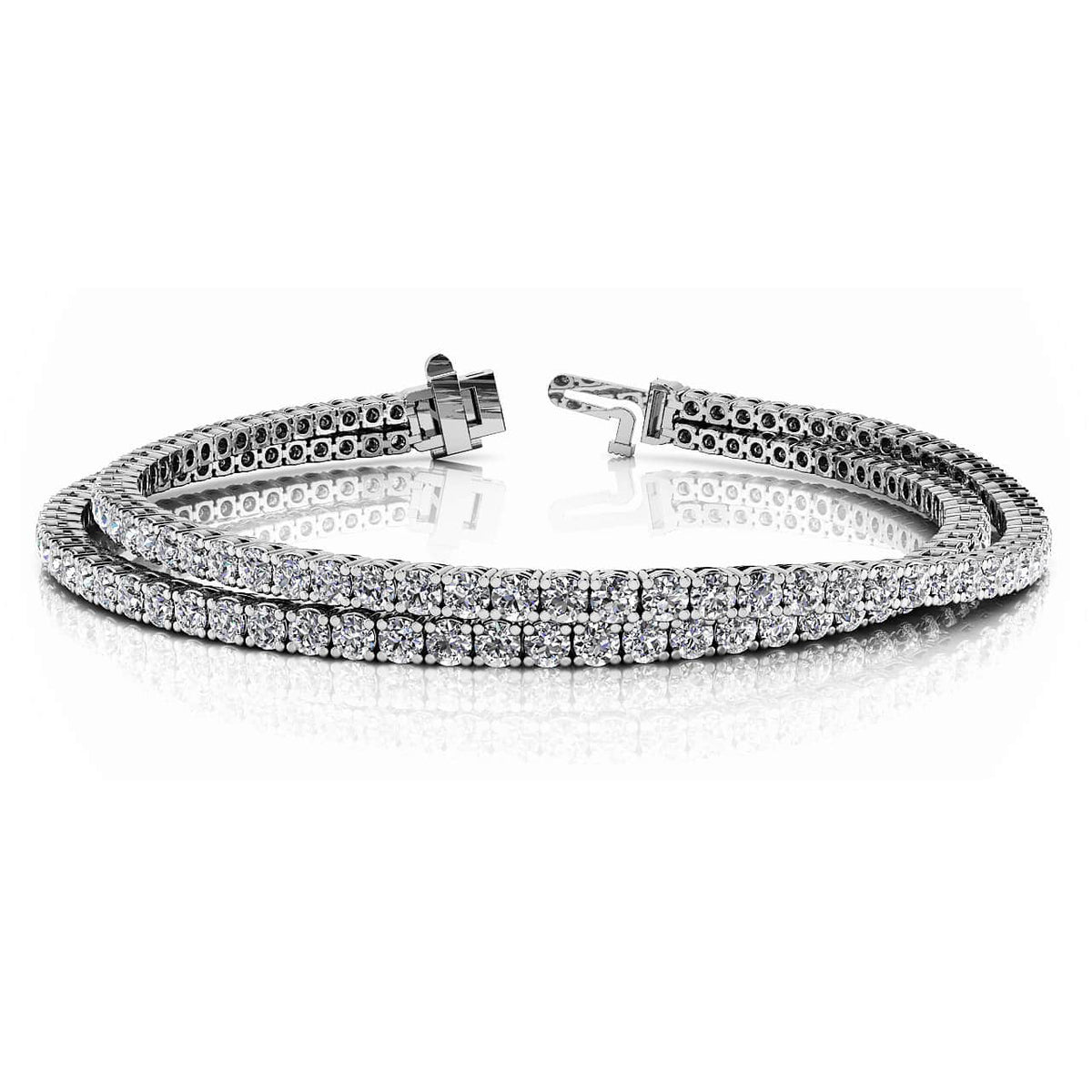 18K White Gold Diamond Tennis Bracelet