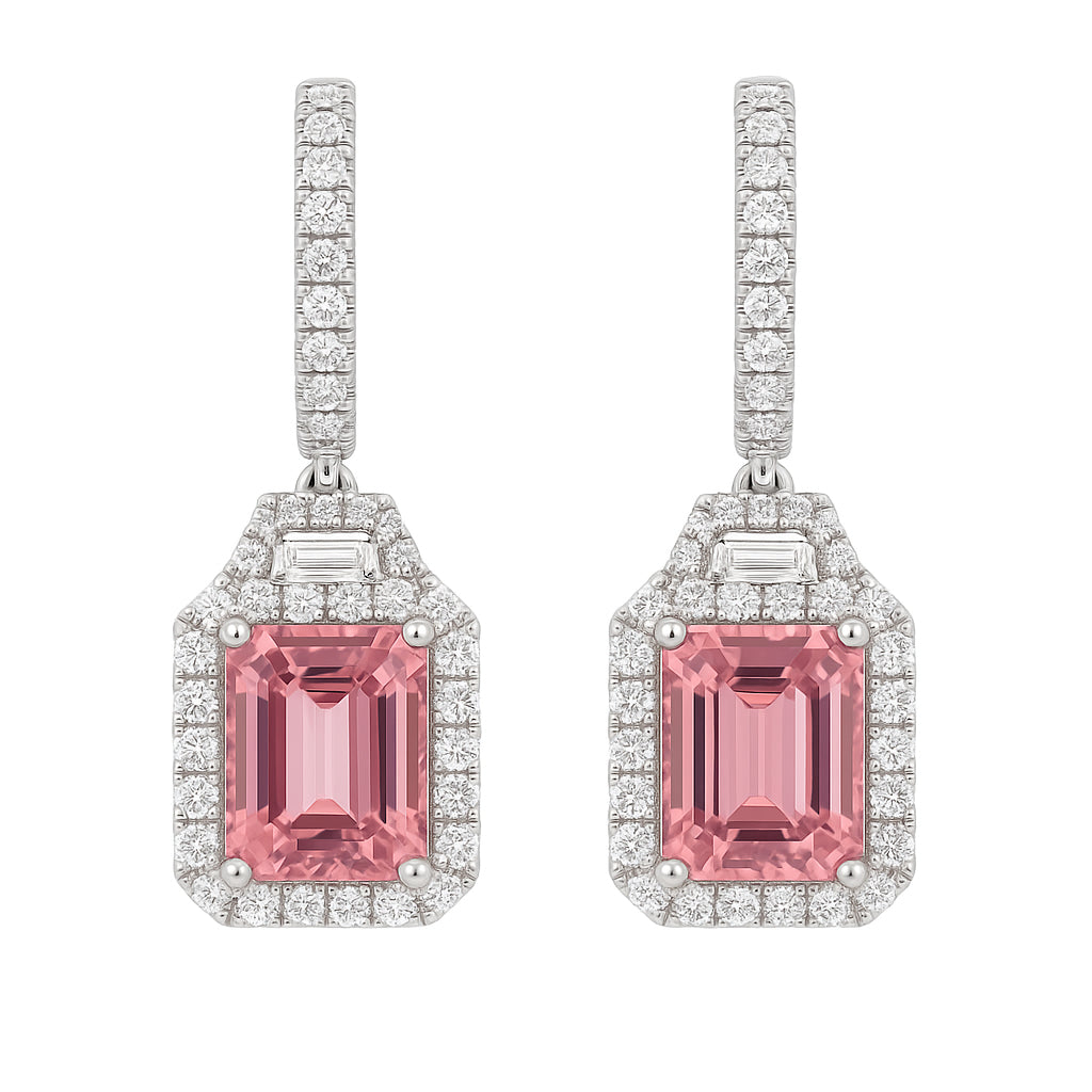 Pink Sapphire Earrings