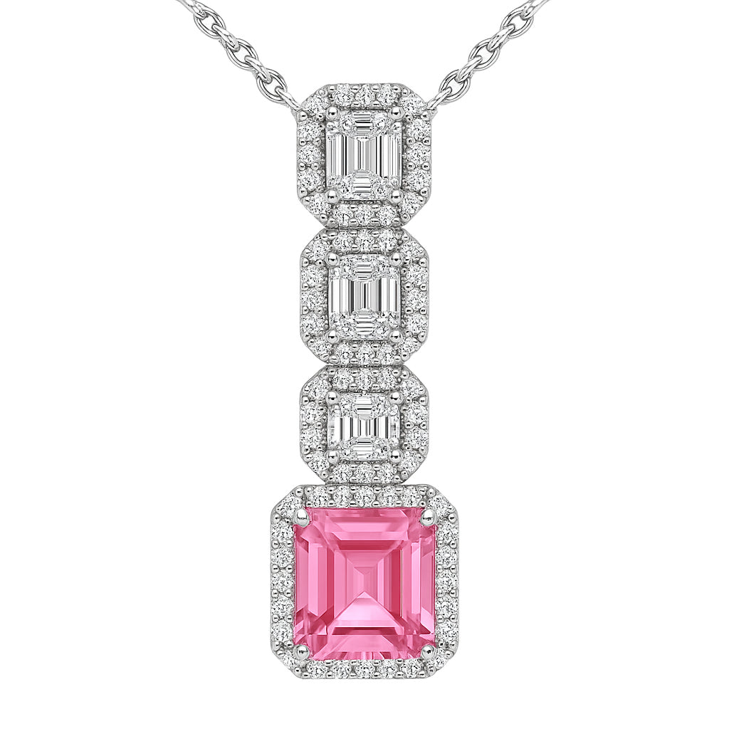 Pink Sapphire Necklaces and Pendants
