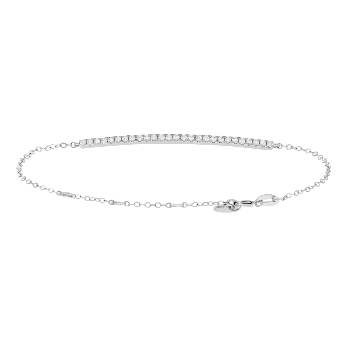 14K White Gold Diamond Bracelet, 0.45ct