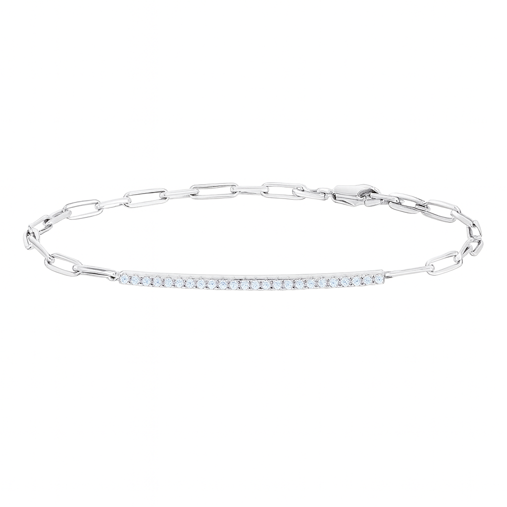 14K White Gold Diamond Bracelet, 0.27ct