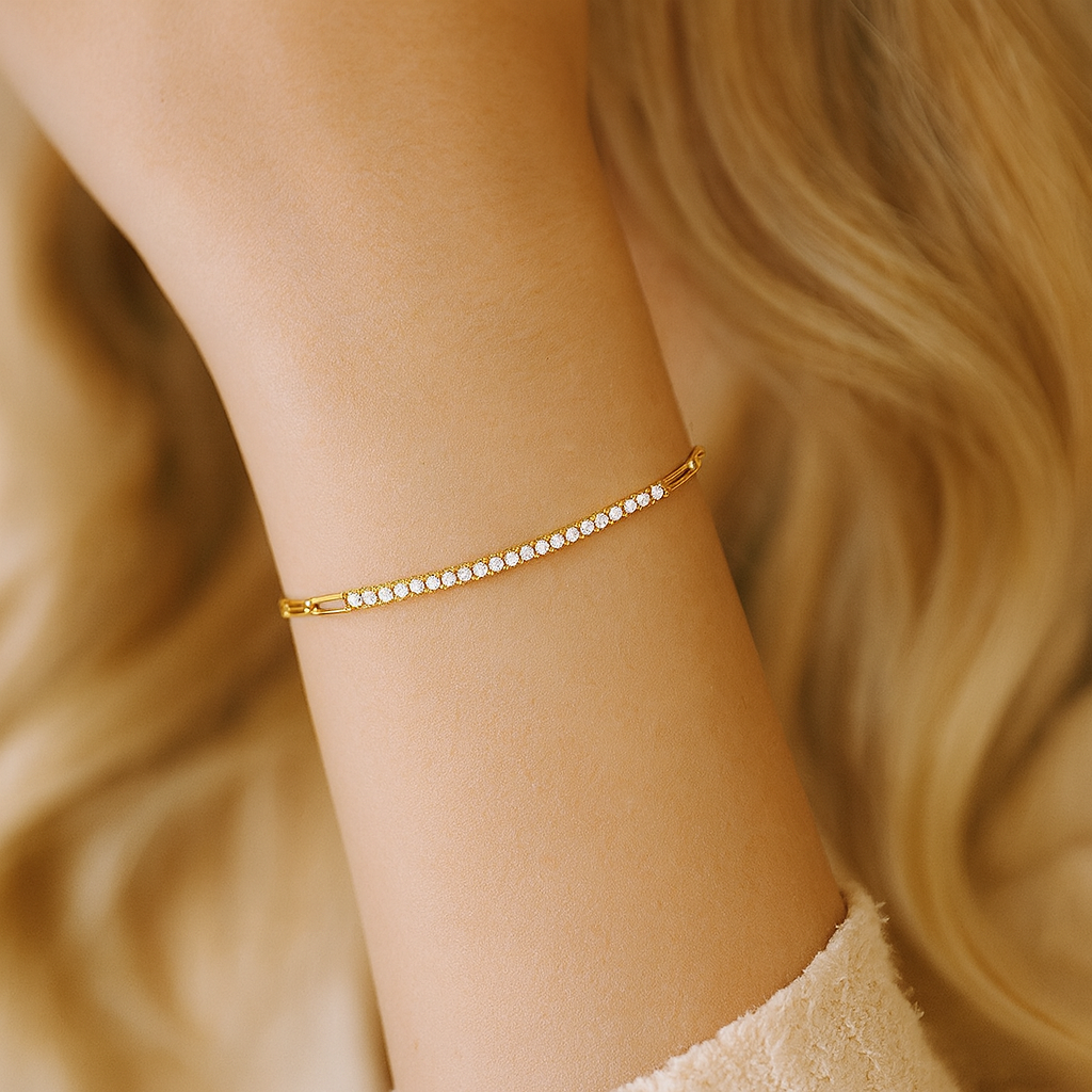 14K Yellow Gold Diamond Bracelet, 0.27ct