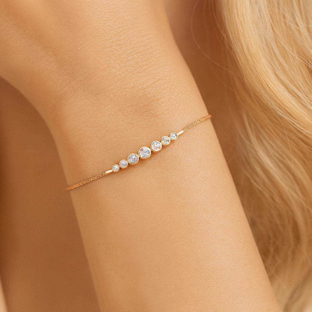 14K Rose Gold Drawstring Diamond Bracelet, 0.35ct