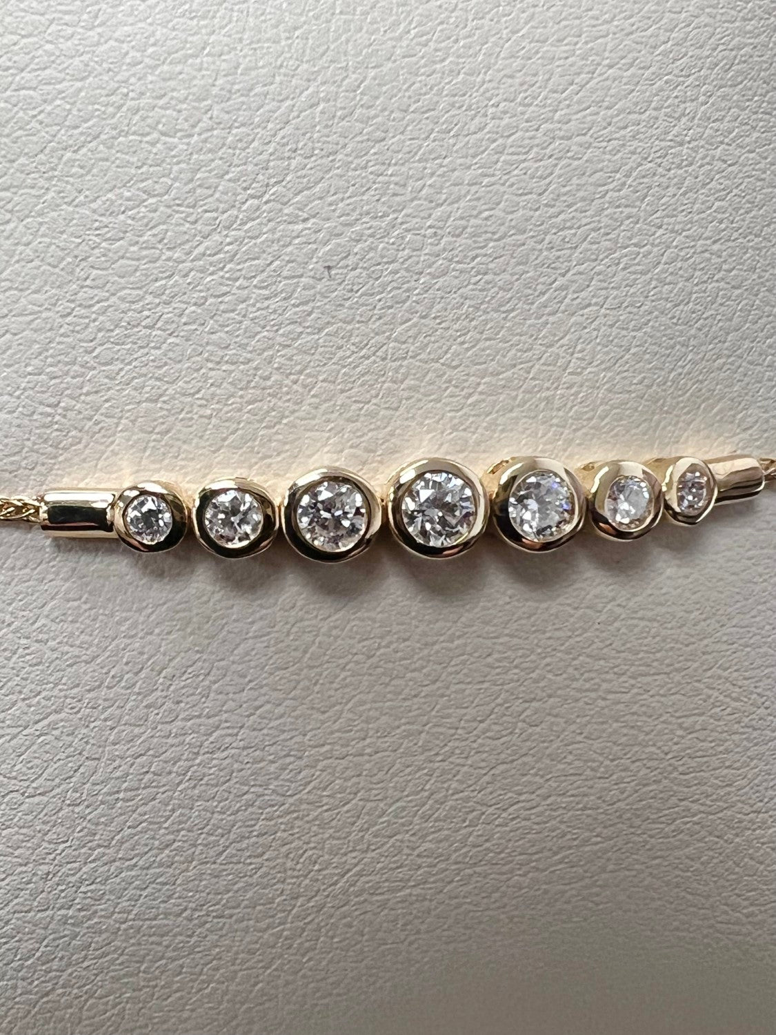 14K Yellow Gold Drawstring Diamond Bracelet
