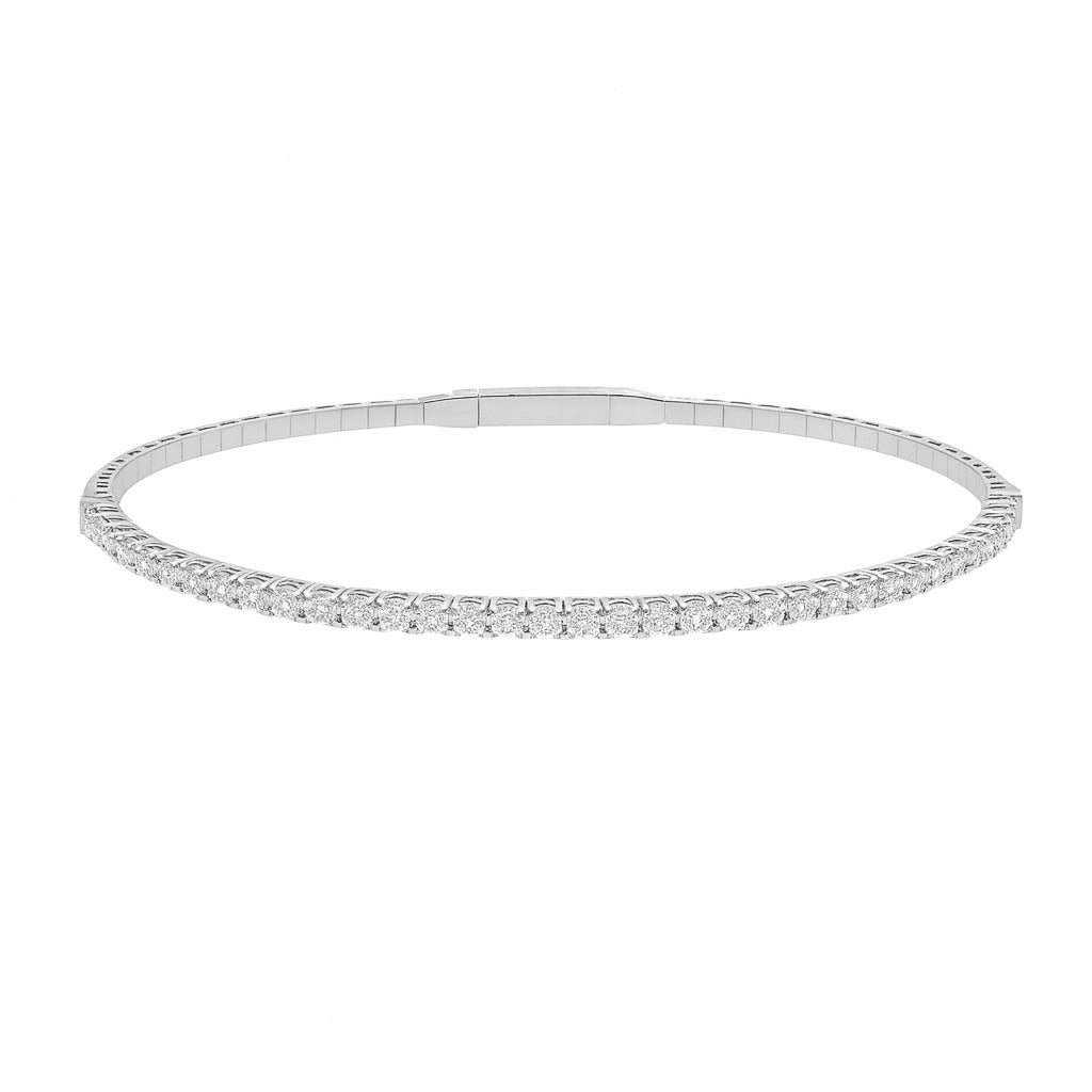 14K White Gold Diamond Bracelet, 1.19ct