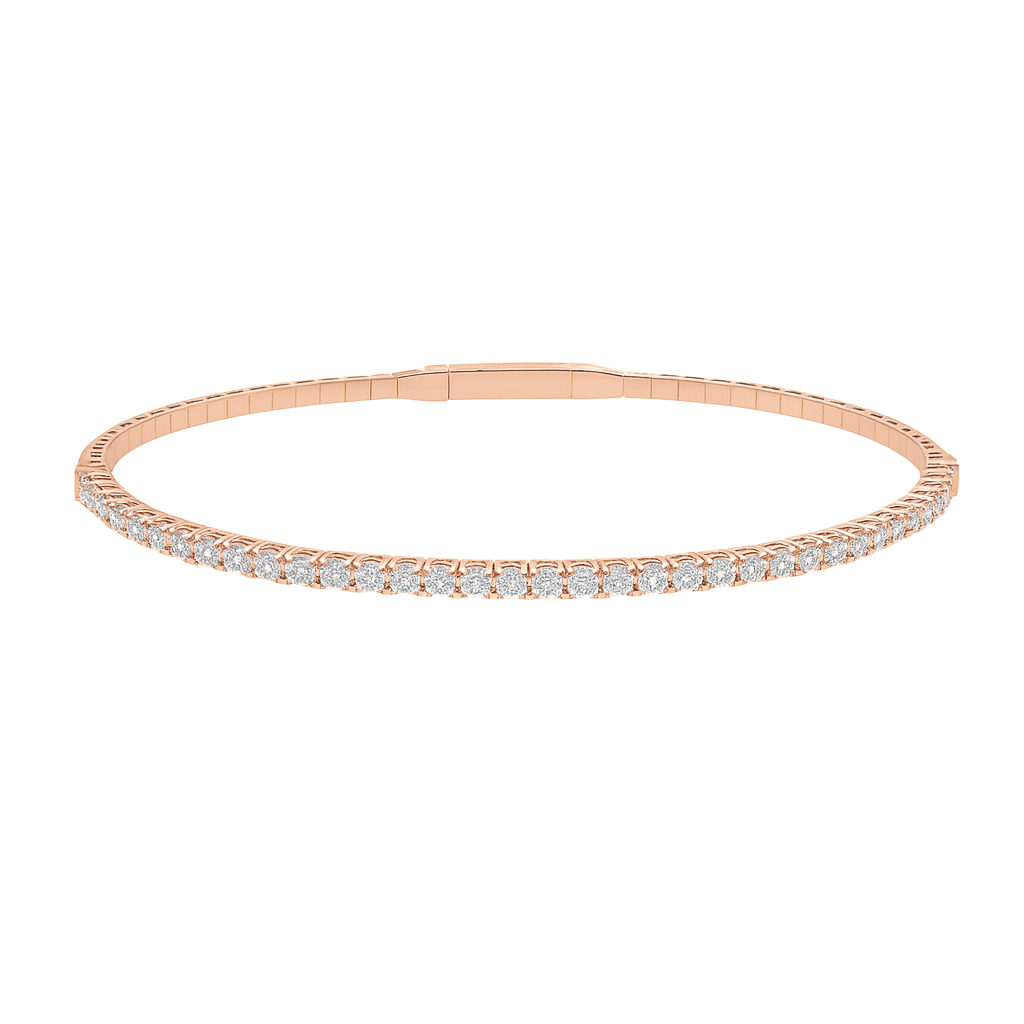 14K Rose Gold Diamond Bracelet