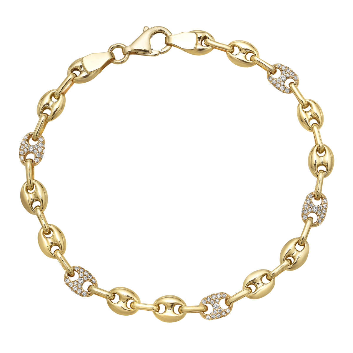 14K Yellow Gold Diamond Bracelet, 0.57ct