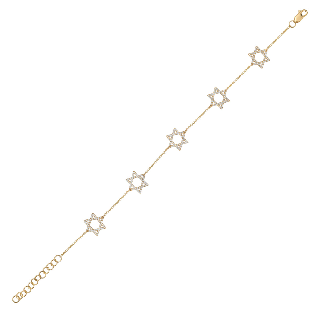 14K Yellow Gold Diamond Bracelet, 0.42ct