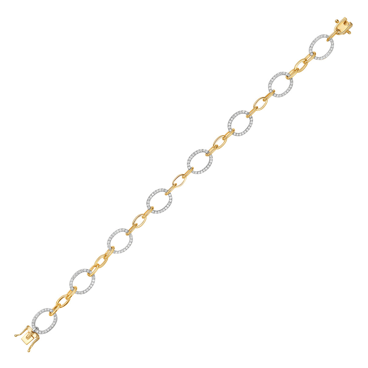 14K Yellow Gold Diamond Bracelet, 1.13ct