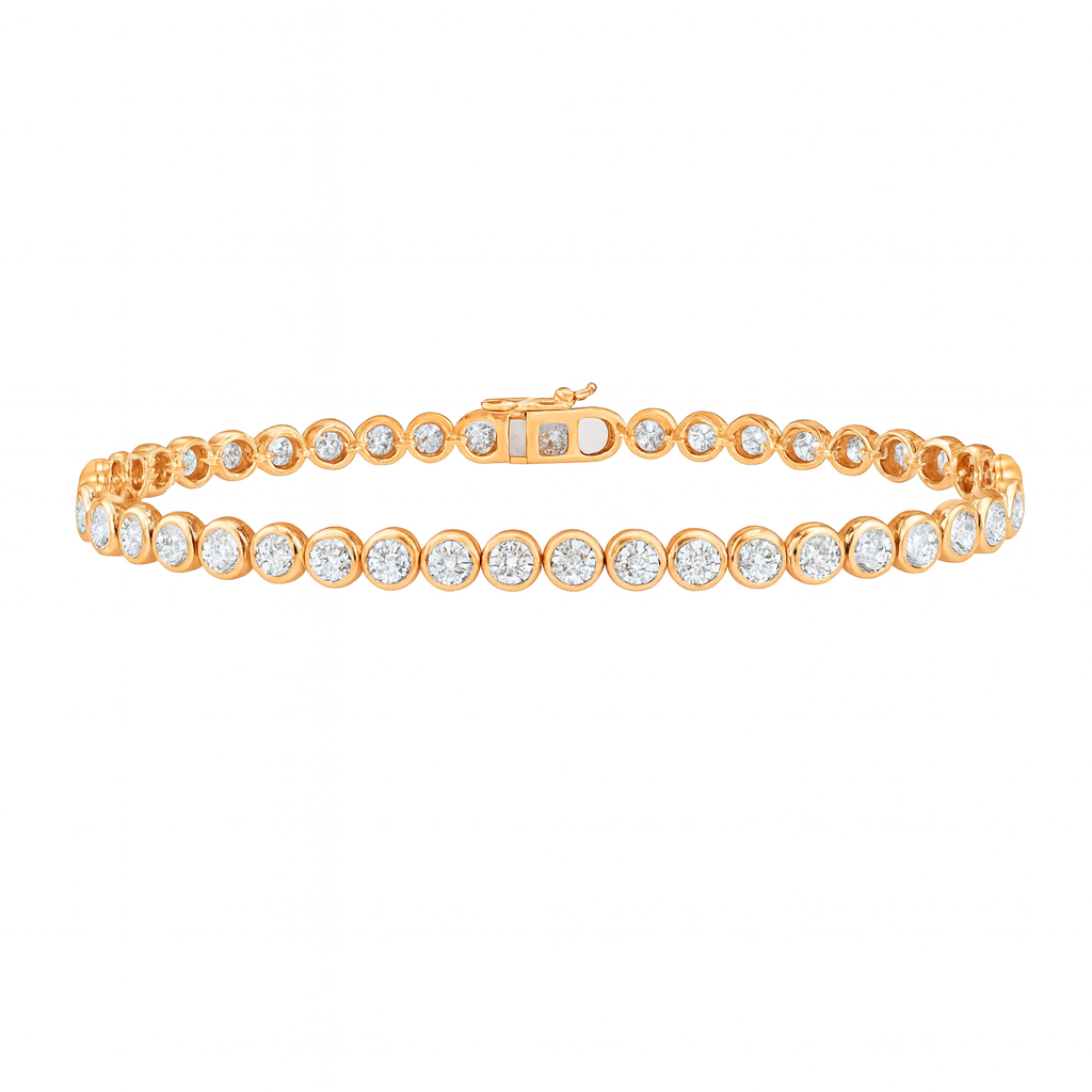 14K Rose Gold Diamond Bracelet, 0.93ct