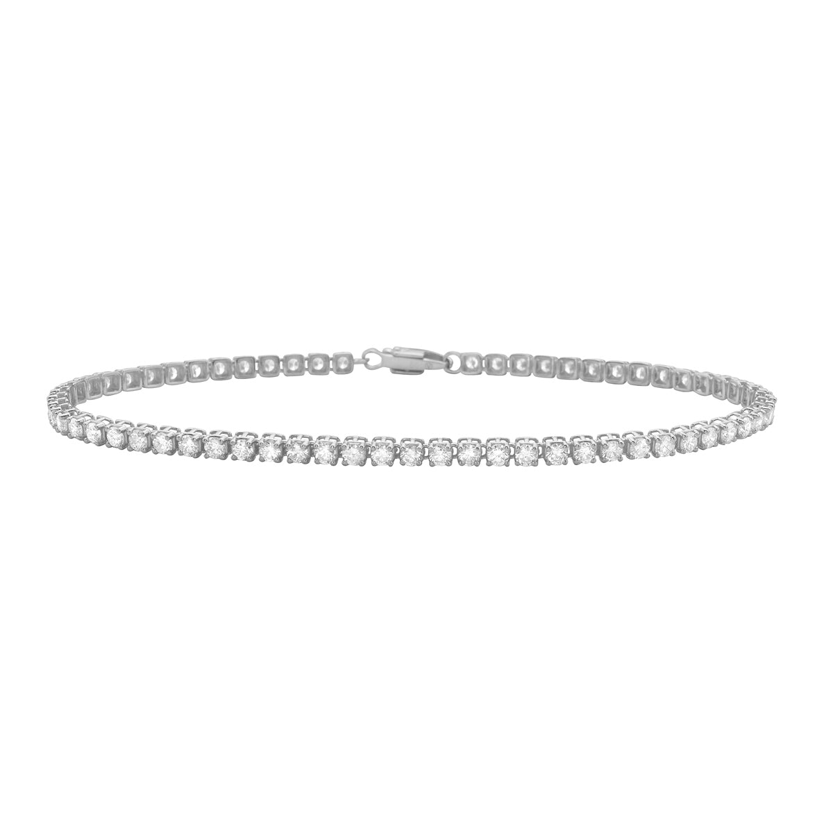 14K White Gold Diamond Bracelet, 2.39ct