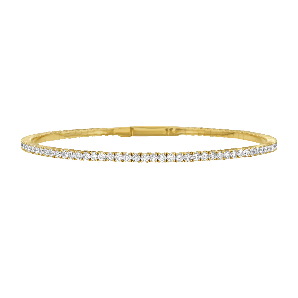 14K Yellow Gold Diamond Bangle, 2.79ct