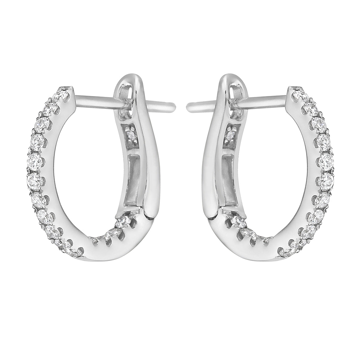 14K White Gold Diamond Earrings