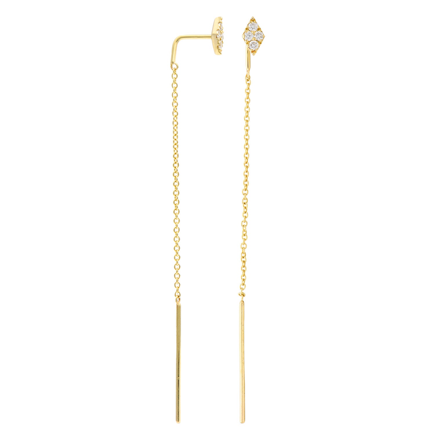 Yellow Gold Pull-Through Earrings