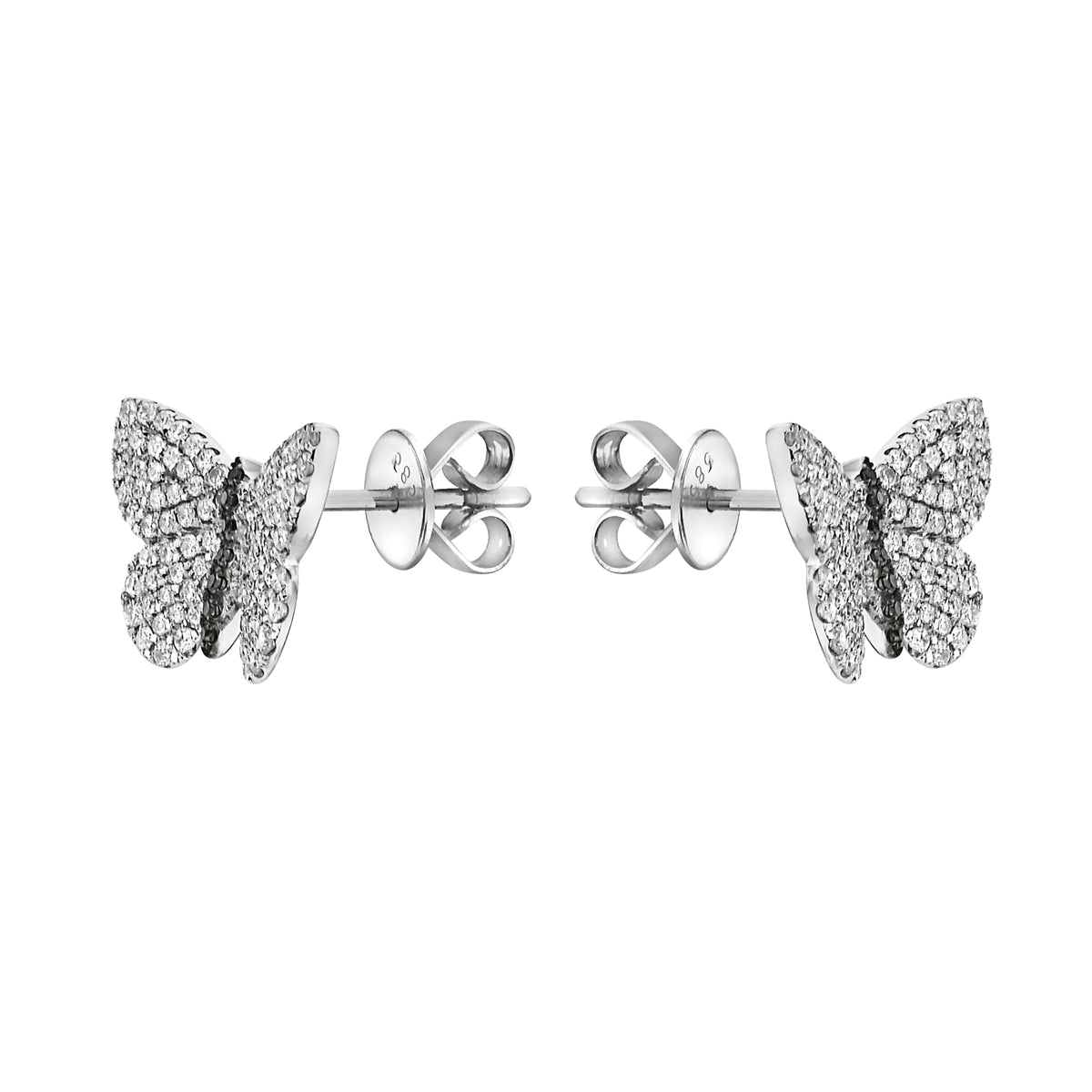 14K 14K Rose Gold Diamond Earrings, 0.68ct