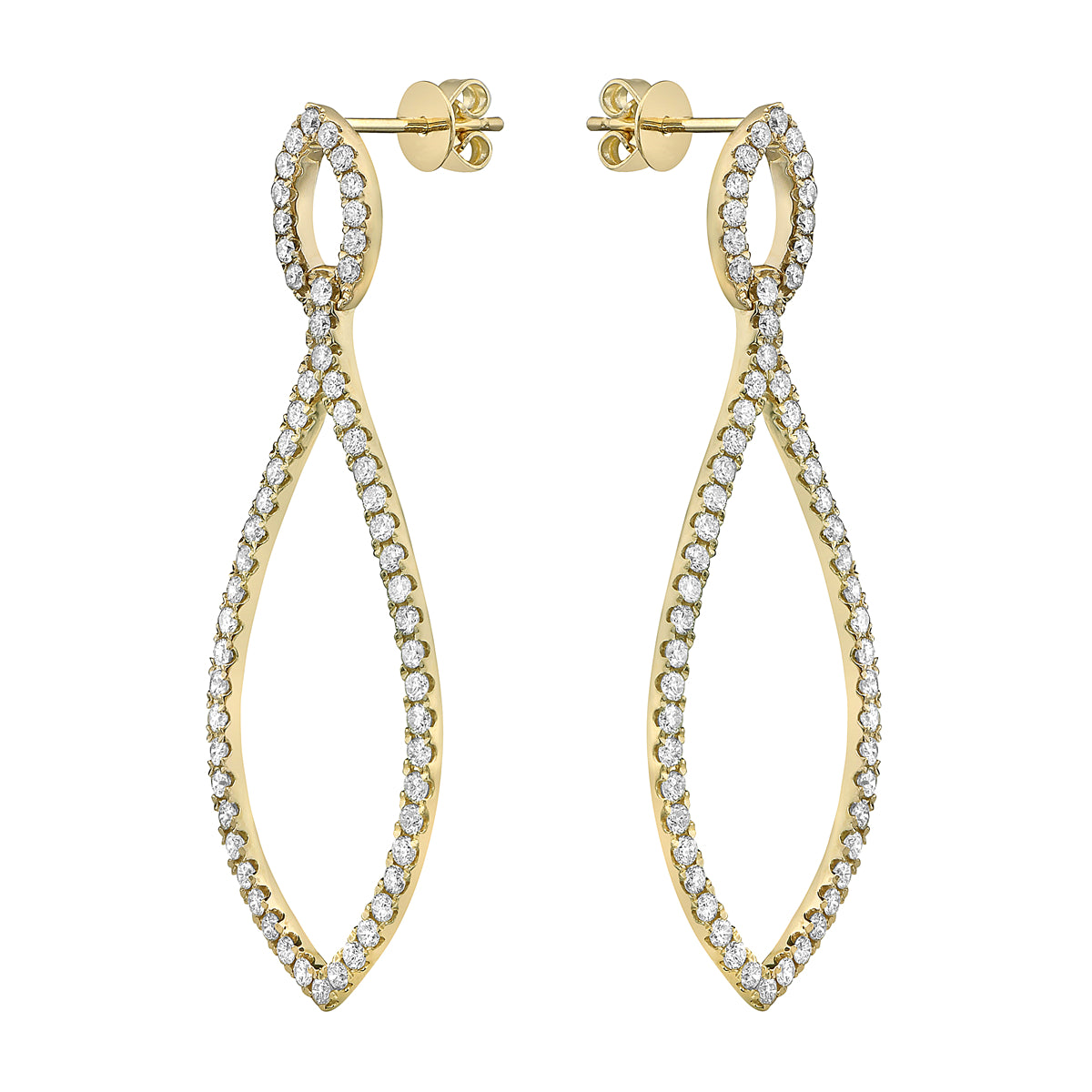 14K Yellow Gold Drop Earrings