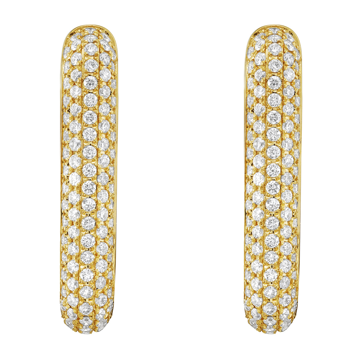 14K Yellow Gold Diamond Earrings, 0.65ct