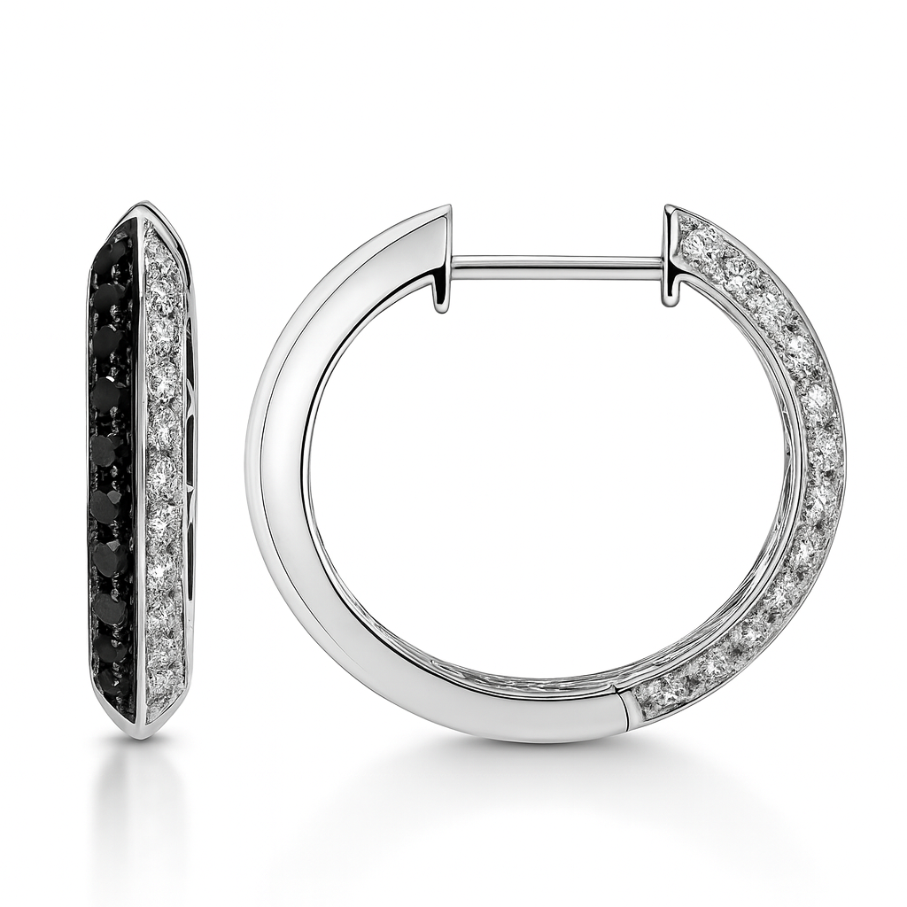 14K White Gold Diamond Stud Earrings, 0.86ct