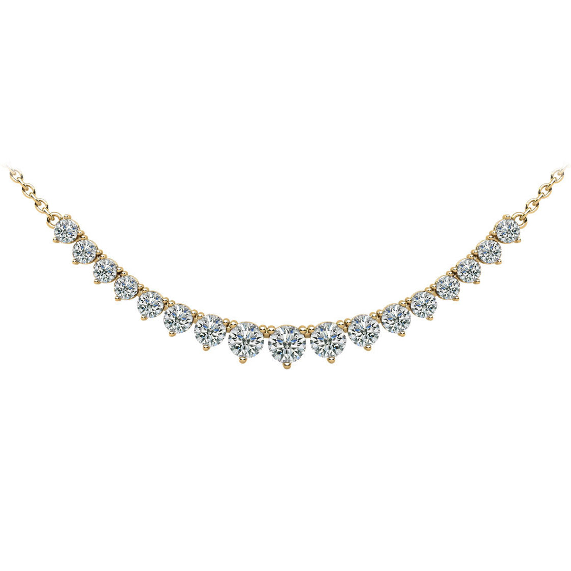 Diamond Row Necklace - 2ct