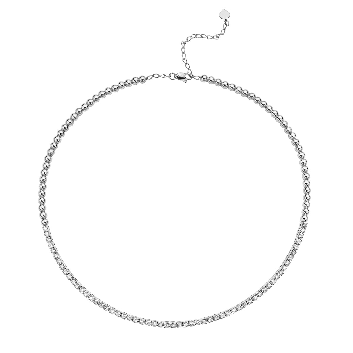 14K White Gold0.79CT Diamond Choker