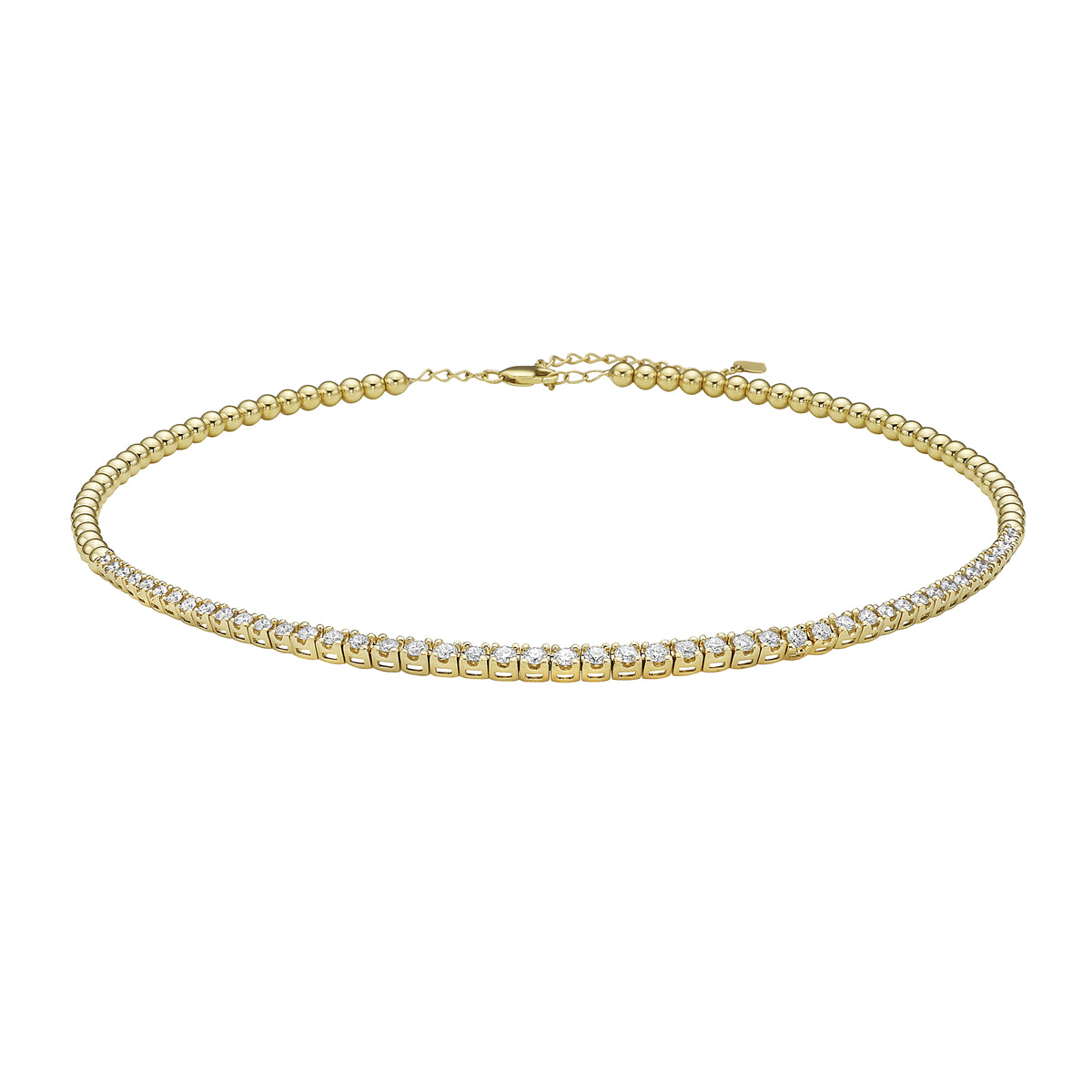 14K Yellow Gold 2.15CT Diamond Choker