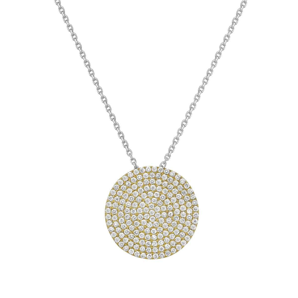 1CT Yellow Gold Diamond Circle Pendant