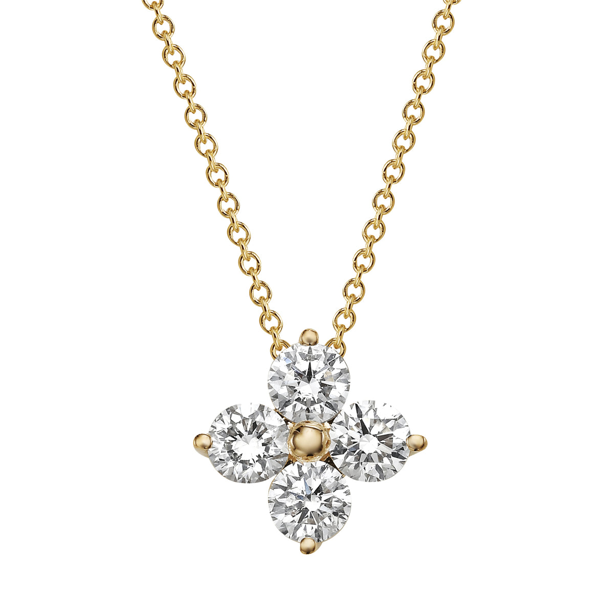 14K Yellow Gold Diamond Pendant, 0.51ct
